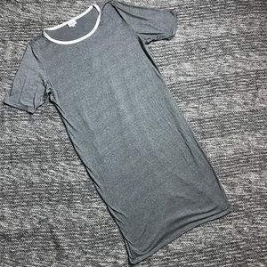 SOLD🌈LuLaRoe Julia Gray White Trim Dress